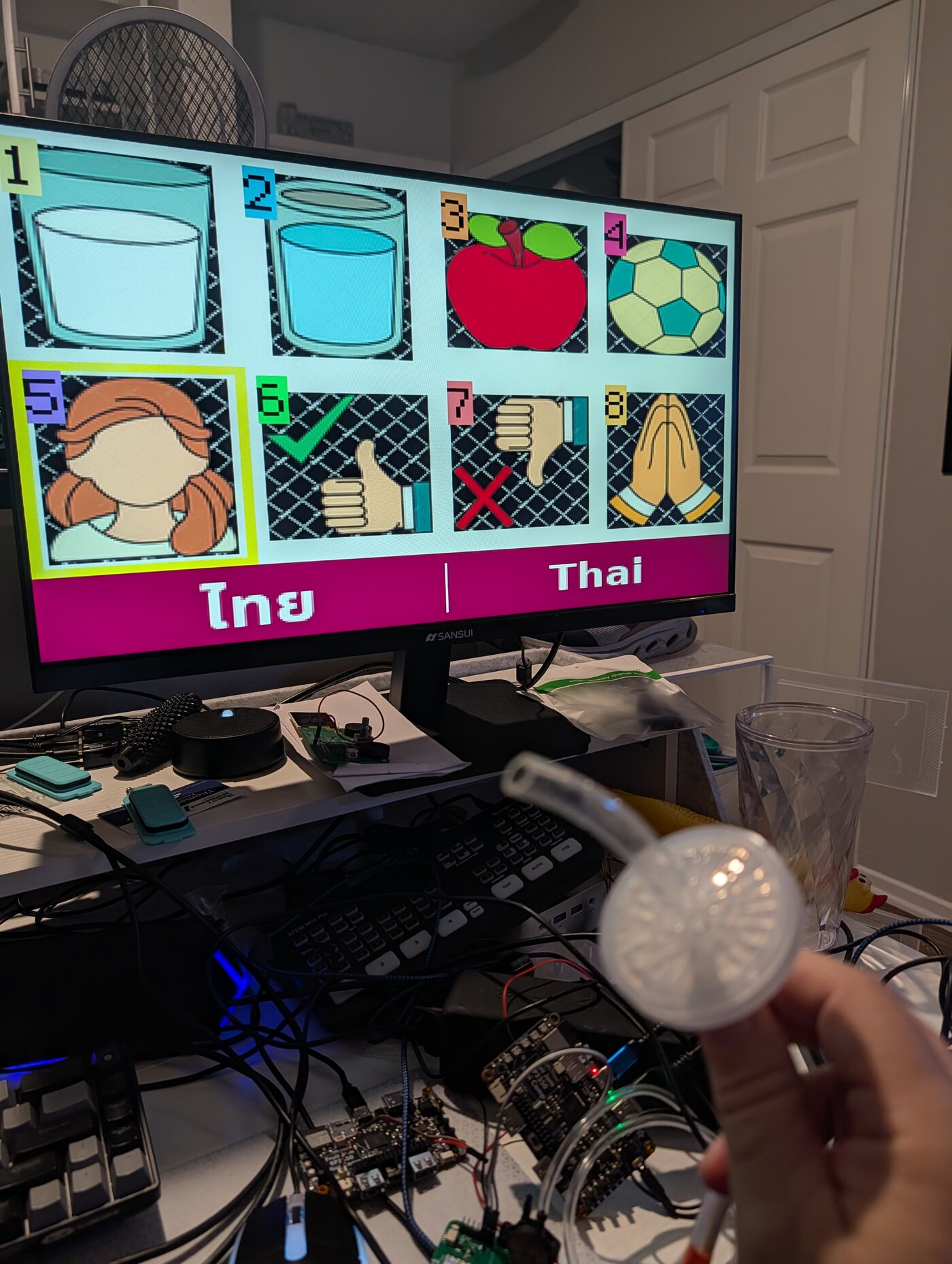 Sip-and-Puff in use driving the T-Rex Talker V3